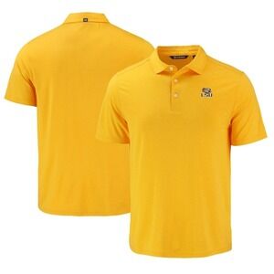 LSU Tigers Cutter & Buck Coastline Epic Comfort Eco Recycled Polo - GoldSize S